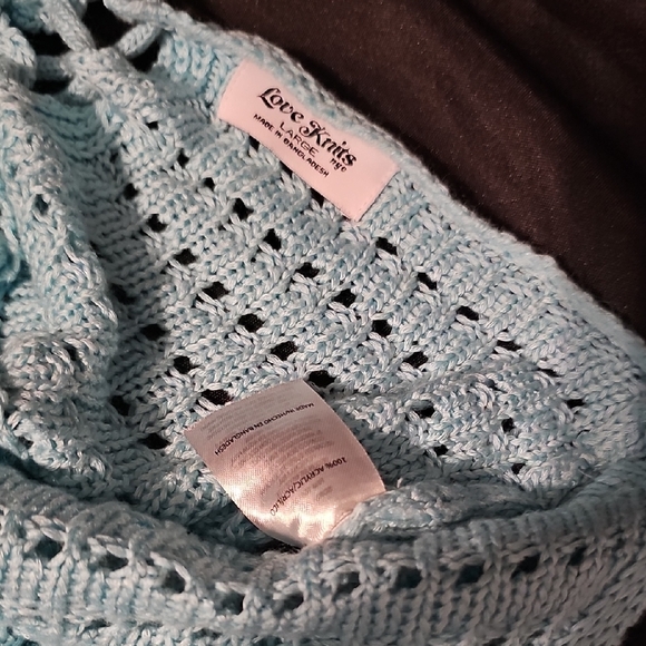 Crochet Halter Top and Skirt Set - Light Teal - Picture 5 of 6